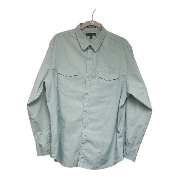 Banana Republic Other - Banana Republic Mens Slim Fit Button Up Long Sleeve Shirt Size XL Mint Green